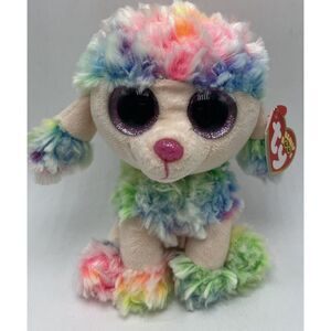 Ty Beanie Boos Rainbow The Poodle 2019 Glitter Eyes #2